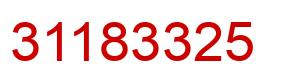Número 31183325 imagen rojo