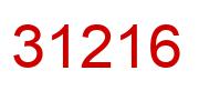 Number 31216 red image