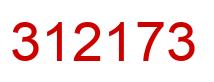 Number 312173 red image