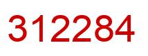Number 312284 red image