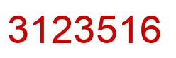 Número 3123516 imagen rojo