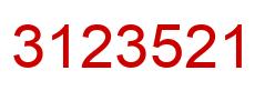 Número 3123521 imagen rojo