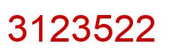Number 3123522 red image