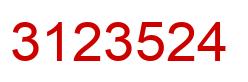 Número 3123524 imagen rojo