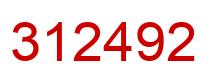 Número 312492 imagen rojo