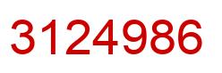 Number 3124986 red image