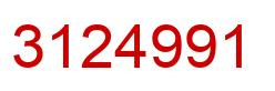 Number 3124991 red image