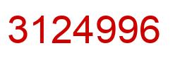 Number 3124996 red image