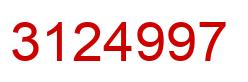 Number 3124997 red image