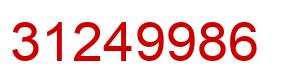 Number 31249986 red image
