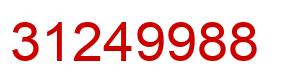 Number 31249988 red image