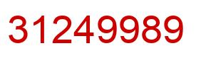 Number 31249989 red image