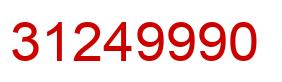 Number 31249990 red image