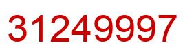 Number 31249997 red image