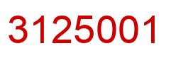 Número 3125001 imagen rojo