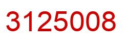 Number 3125008 red image