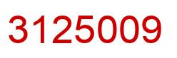 Number 3125009 red image