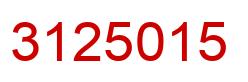 Number 3125015 red image