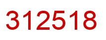 Number 312518 red image