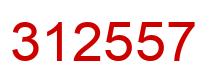 Number 312557 red image