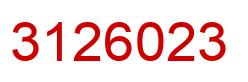 Number 3126023 red image