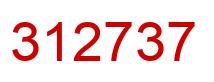 Number 312737 red image