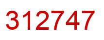 Number 312747 red image