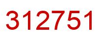 Number 312751 red image