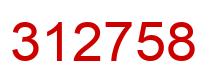 Number 312758 red image