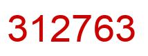 Number 312763 red image
