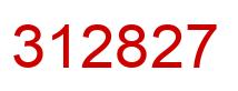 Number 312827 red image