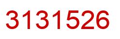 Number 3131526 red image