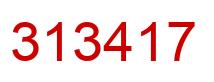 Number 313417 red image