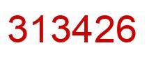 Number 313426 red image