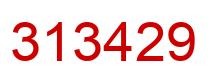 Number 313429 red image
