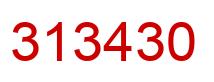 Number 313430 red image