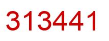 Number 313441 red image
