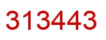 Number 313443 red image