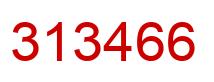 Number 313466 red image