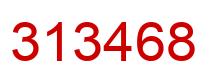 Number 313468 red image