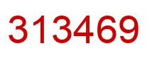 Number 313469 red image
