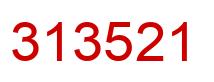 Number 313521 red image