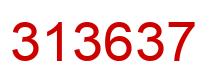 Number 313637 red image