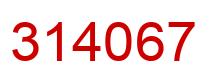 Número 314067 imagen rojo