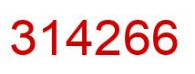 Número 314266 imagen rojo