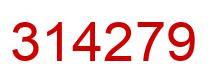 Number 314279 red image