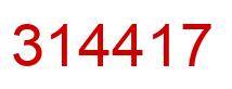 Number 314417 red image