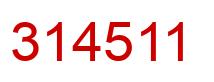 Number 314511 red image