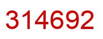 Number 314692 red image