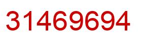 Number 31469694 red image